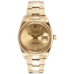 Rolex Yellow Gold Date Wristwatch Ref 15307 circa 1988