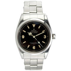 Vintage Rolex Stainless Steel Explorer Wristwatch Ref 6610  1959