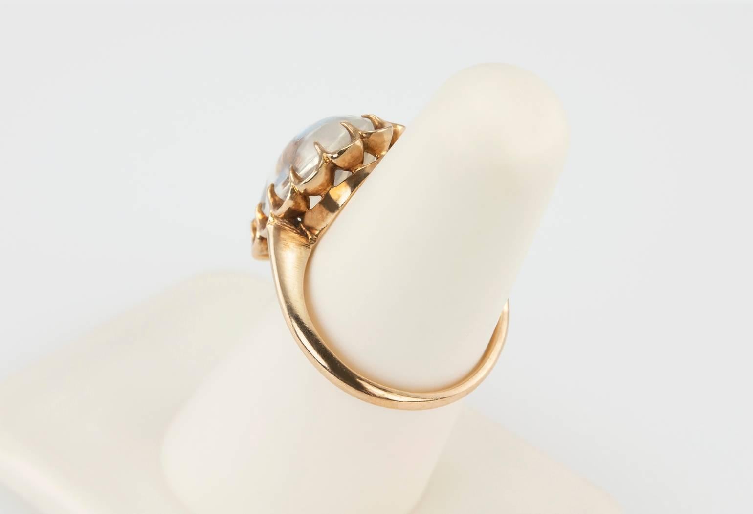 1950s Moonstone Gold Ring 1