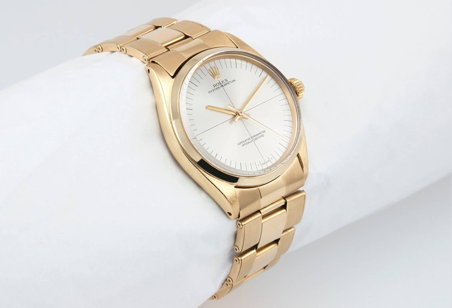 Rolex yellow gold Zephyr automatic wristwatch Ref 1008 In Excellent Condition In Los Angeles, CA