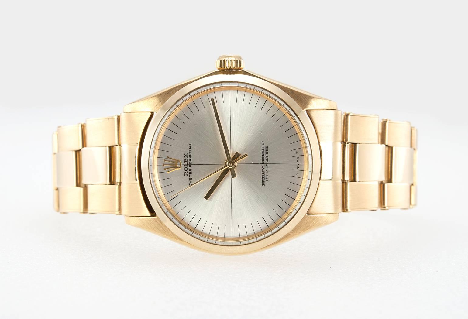 Women's or Men's Rolex yellow gold Zephyr automatic wristwatch Ref 1008