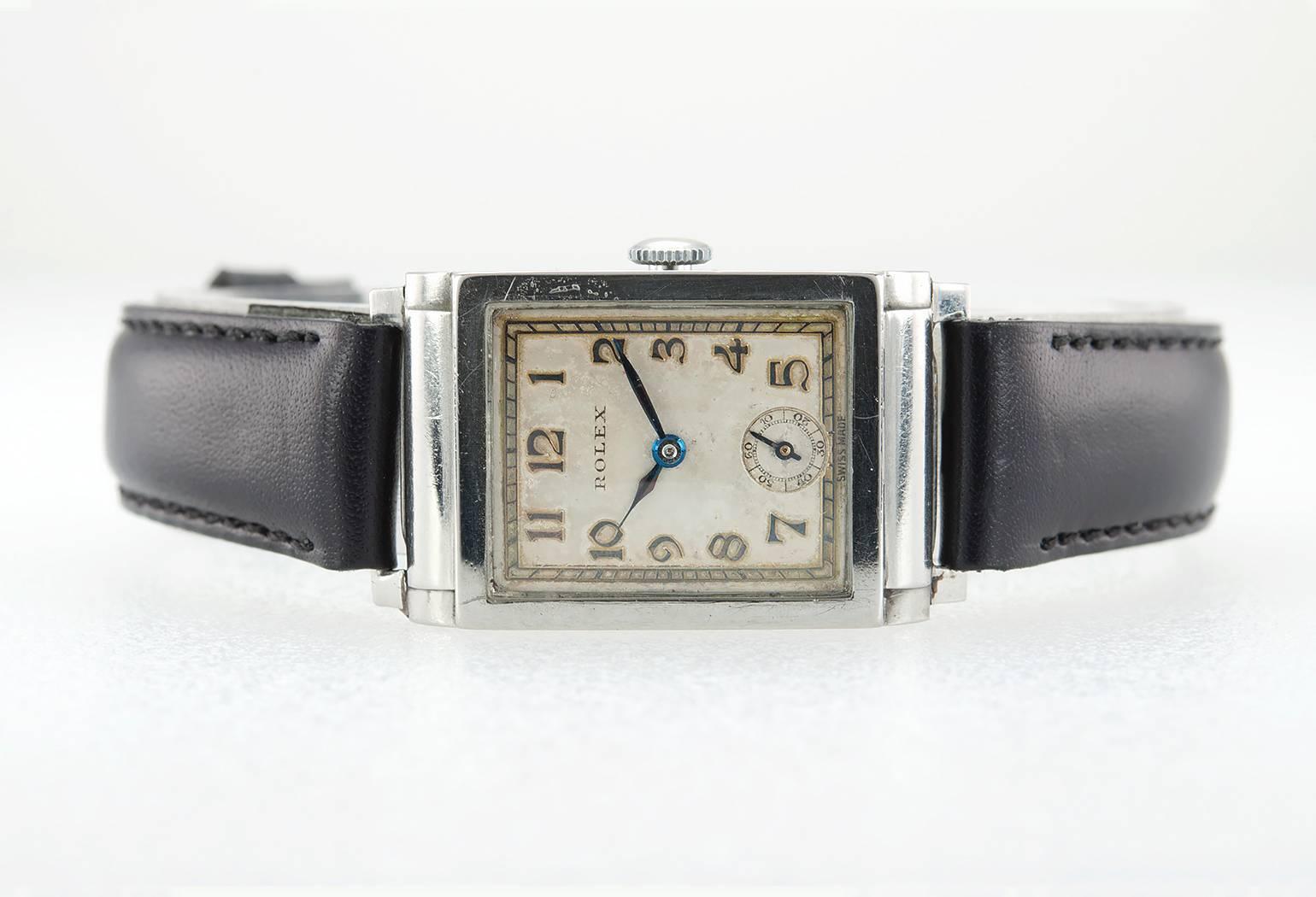 Women's or Men's Rolex Steel Dress Wristwatch, Ref 2536, Circa 1928