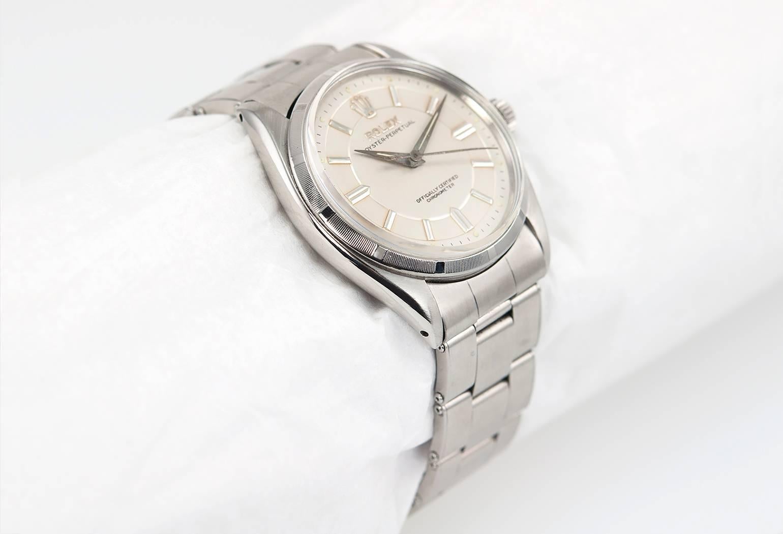 Rolex Oyster Perpetual Steel Wristwatch, Ref 6564, Circa 1955 In Good Condition In Los Angeles, CA