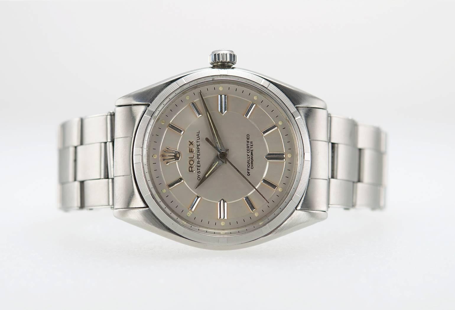 Women's or Men's Rolex Oyster Perpetual Steel Wristwatch, Ref 6564, Circa 1955