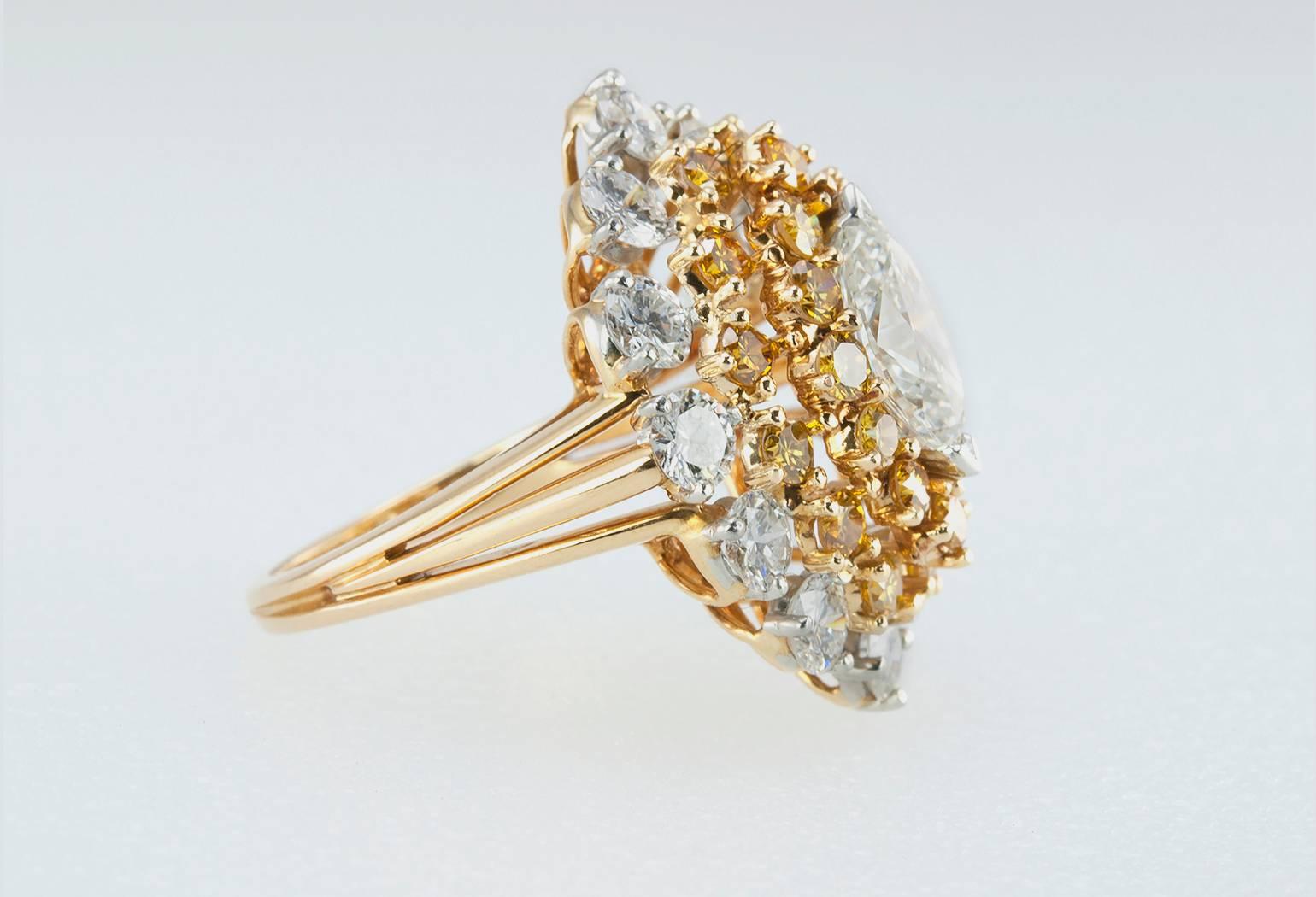 marquise diamond cocktail ring