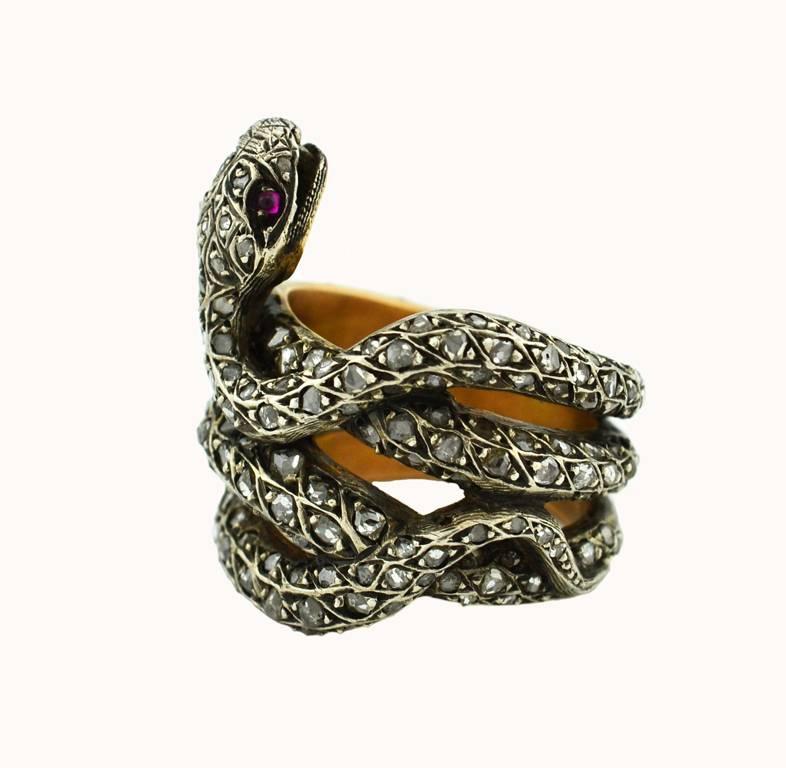 snake ruby ring
