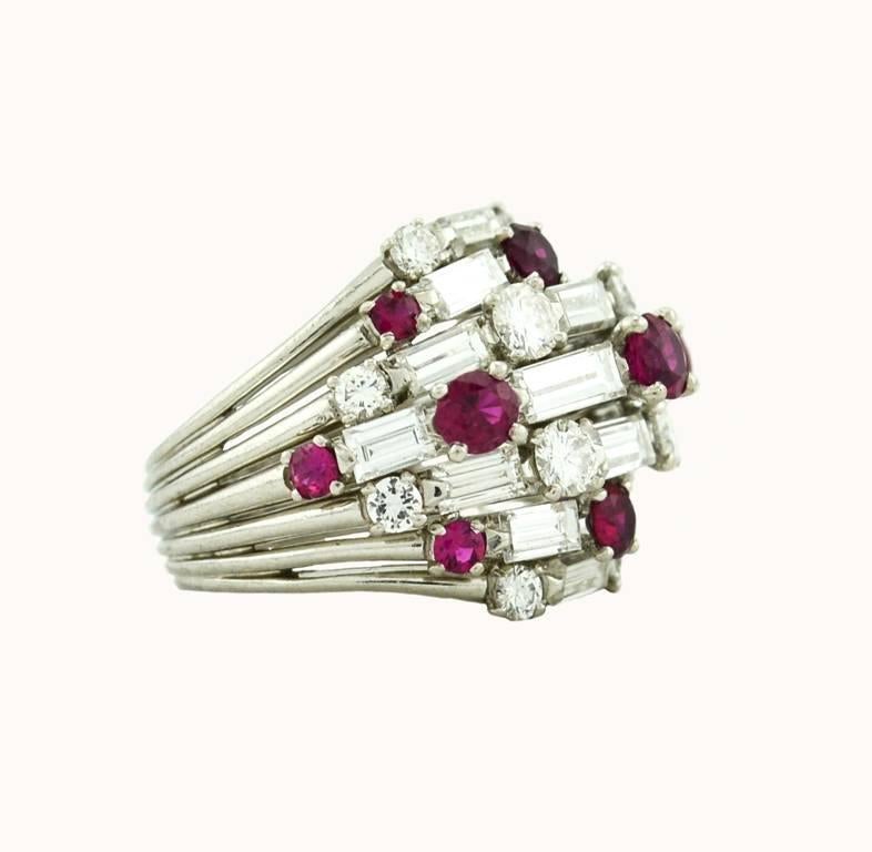 Women's Van Cleef & Arpels Ruby and Diamond Cocktail Ring