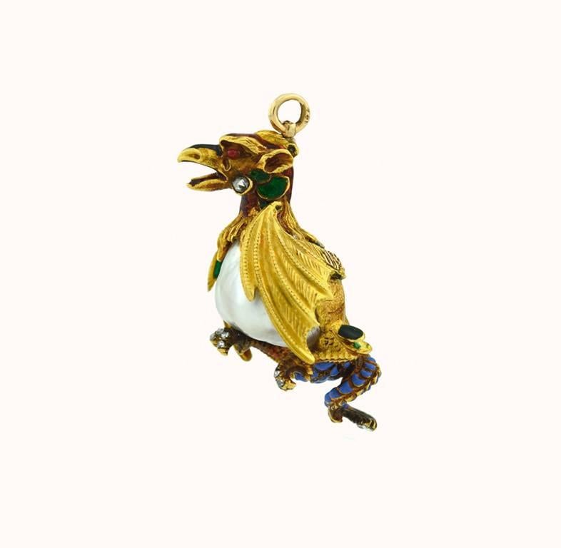 golden dragon pendant