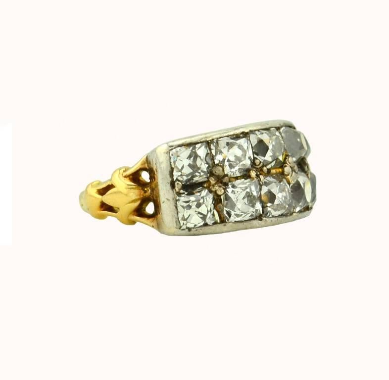 Women's Antique Peruzzi Cut Diamond Ring For Sale