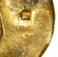 Fridl M. Blumenthal Rare Gold Sculptured Brooch
