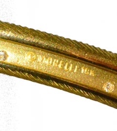 Set of Three Paul Morelli Gold and Diamond Bangle Bracelets