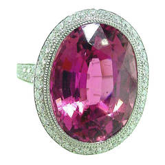 Tiffany & Co. France Tourmaline Diamond Platinum Ring 2