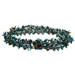 1960s Christian Dior Glass Beaded Choker Necklace 9