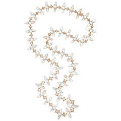 Moonstone Diamond Gold Dove Necklace