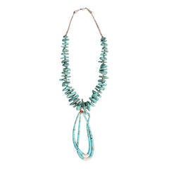 1970's Native American Turquoise Nugget Jacla Necklace
