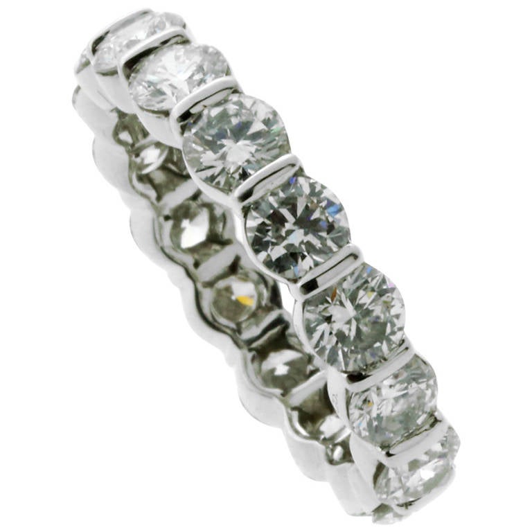 Tiffany and Co. Diamond Platinum Eternity Ring at 1stdibs