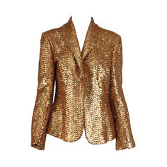 1970s French  gold sequin jacket