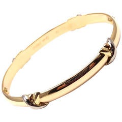 Cartier Trinity Love Tricolor Gold Bangle Bracelet Size 16