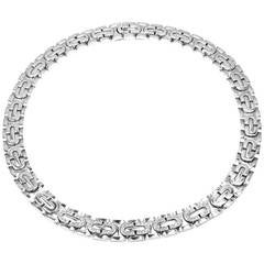 Cartier Diamond White Gold Necklace