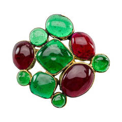 Chanel Early Vintage Poured Glass Brooch