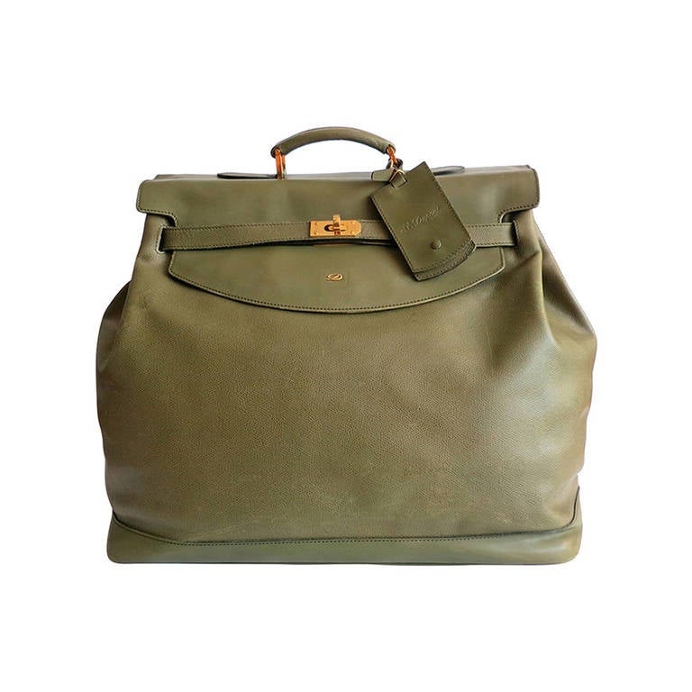 Vintage S.T. DUPONT PARIS Iconic style large 50cm leather travel bag