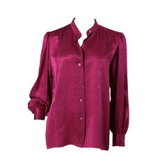 Yves Saint Laurent "Snake Skin" Silk Blouse 5