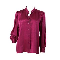 Yves Saint Laurent "Snake Skin" Silk Blouse