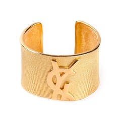 Yves Saint Laurent Vintage Logo Cuff