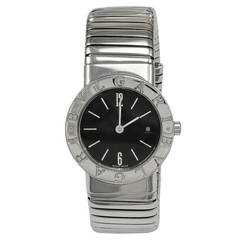 Bulgari Lady's Stainless Steel Tubogas Bangle Braclet Watch 5