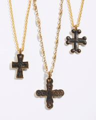 Ancient Byzantine Cross - Bronze Diamond Gold