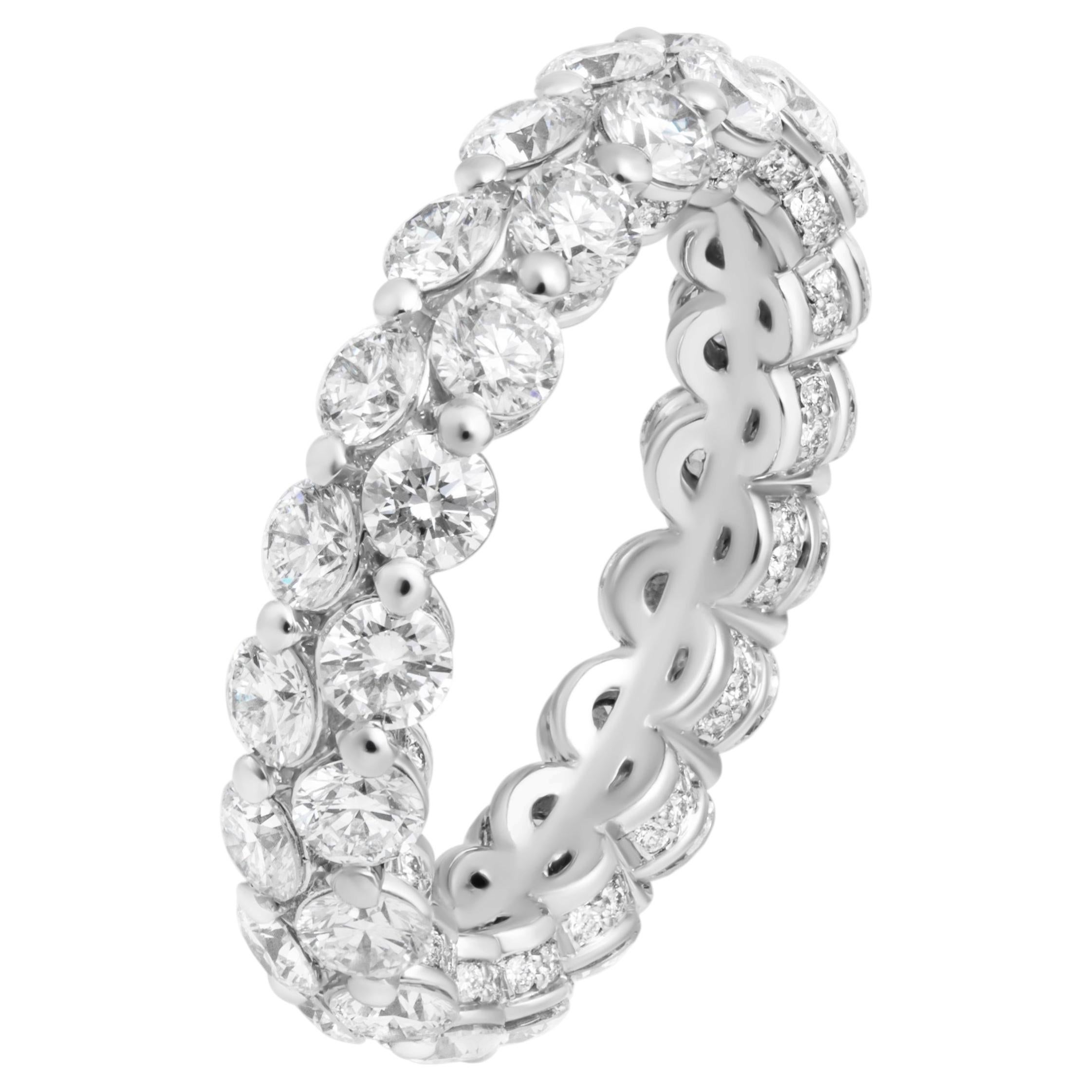 Diamond 2 Row Mosaic Eternity Band