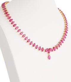 Ruby Marquee Lariat-Halskette