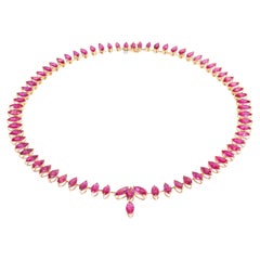 Ruby Marquee Lariat-Halskette