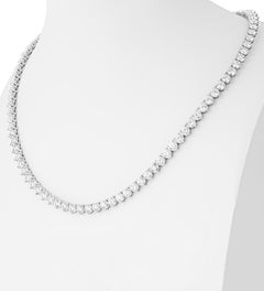 GIA Certified Tennis Necklace with 0.30ct each Round Diamonds