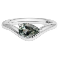 Pinky Ring with Green Sapphire
