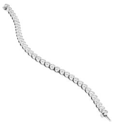 Bezel Set Tennis Bracelet with White Diamonds