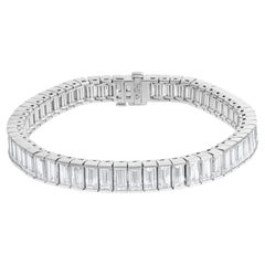 GIA Certified Channel Set Baguette Diamond Tennis Bracelet