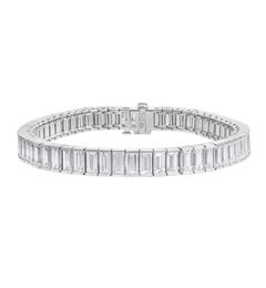 GIA Certified Channel Set Baguette Diamond Tennis Bracelet