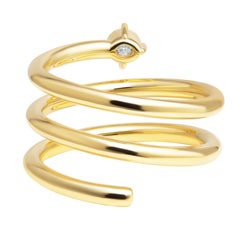 14K Yellow Gold Spiral Ring