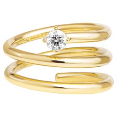 14K Yellow Gold Spiral Ring