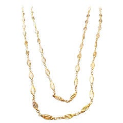 French Victorian Long Gold Chain