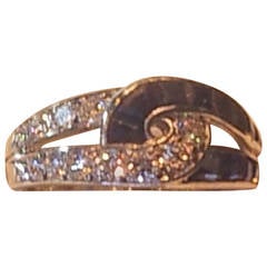 J.E. Caldwell Sapphire Diamond Platinum Ring