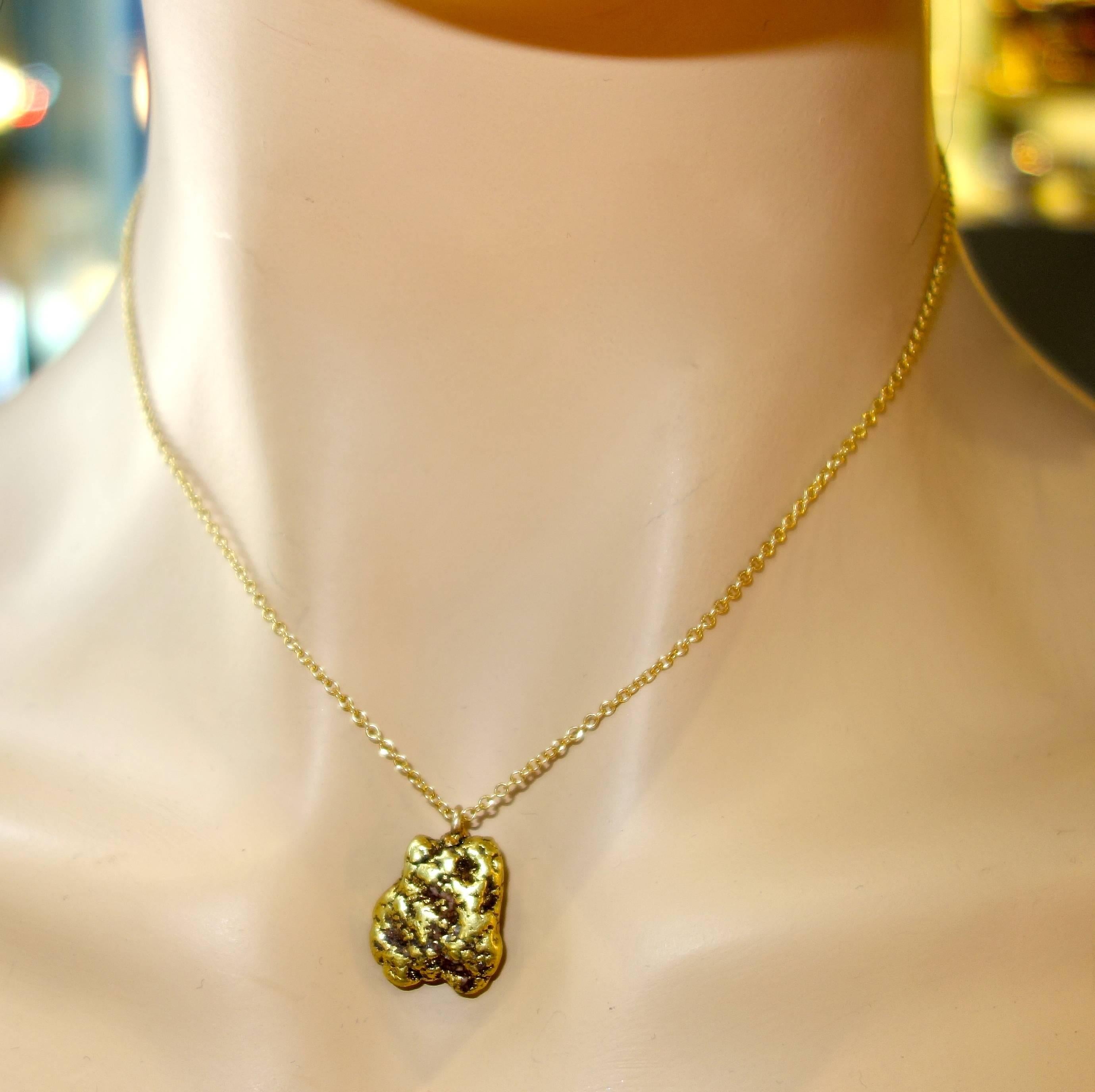 alaska gold nugget necklace