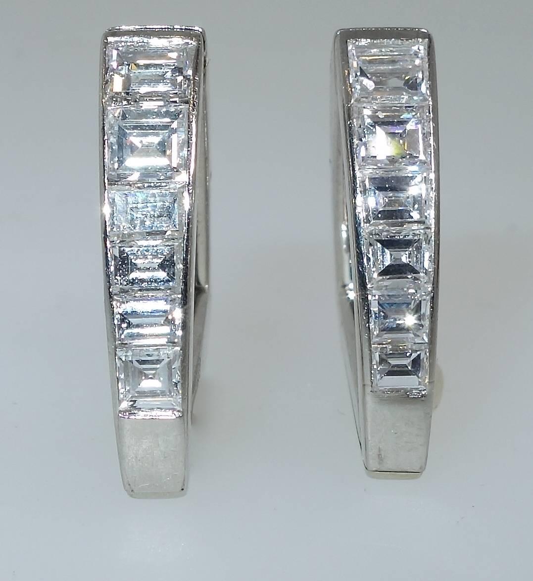 Retro Cartier Diamond Platinum Cufflinks