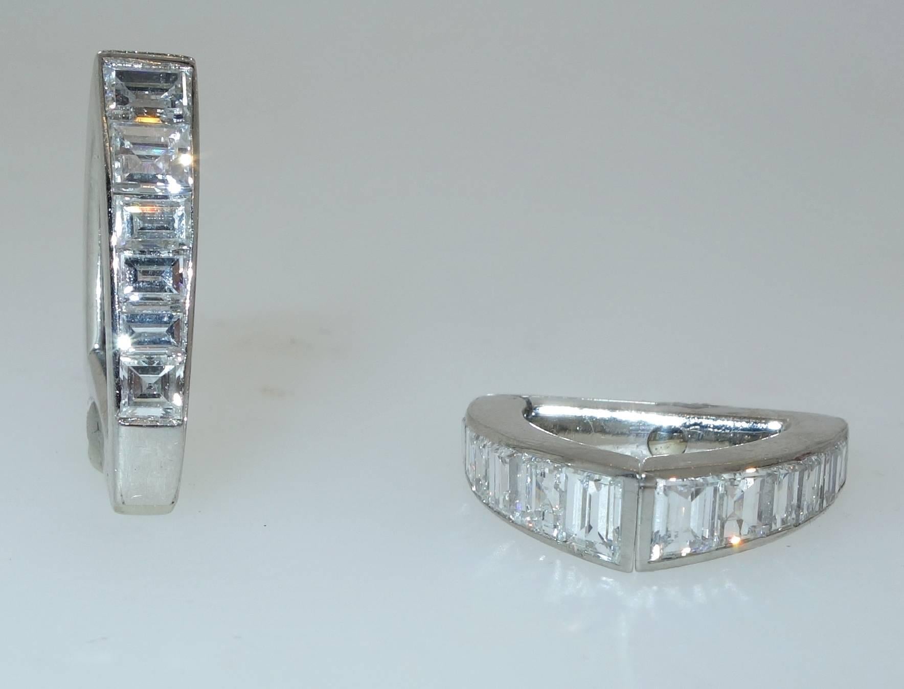 Cartier Diamond Platinum Cufflinks 1