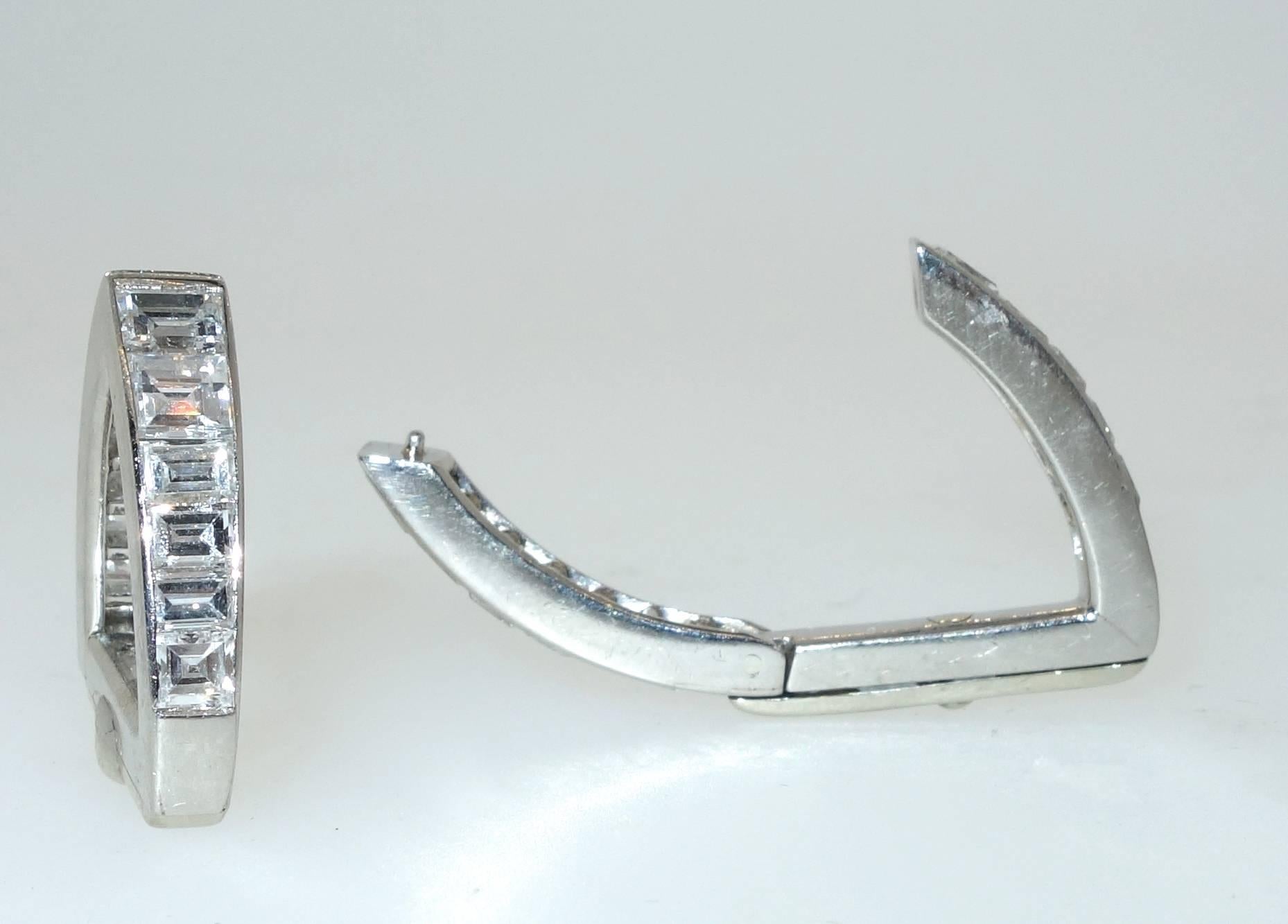Cartier Diamond Platinum Cufflinks 4