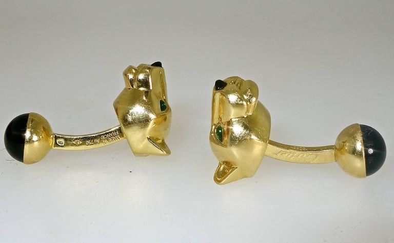 Cartier Paris Panthere Cufflinks at 1stdibs