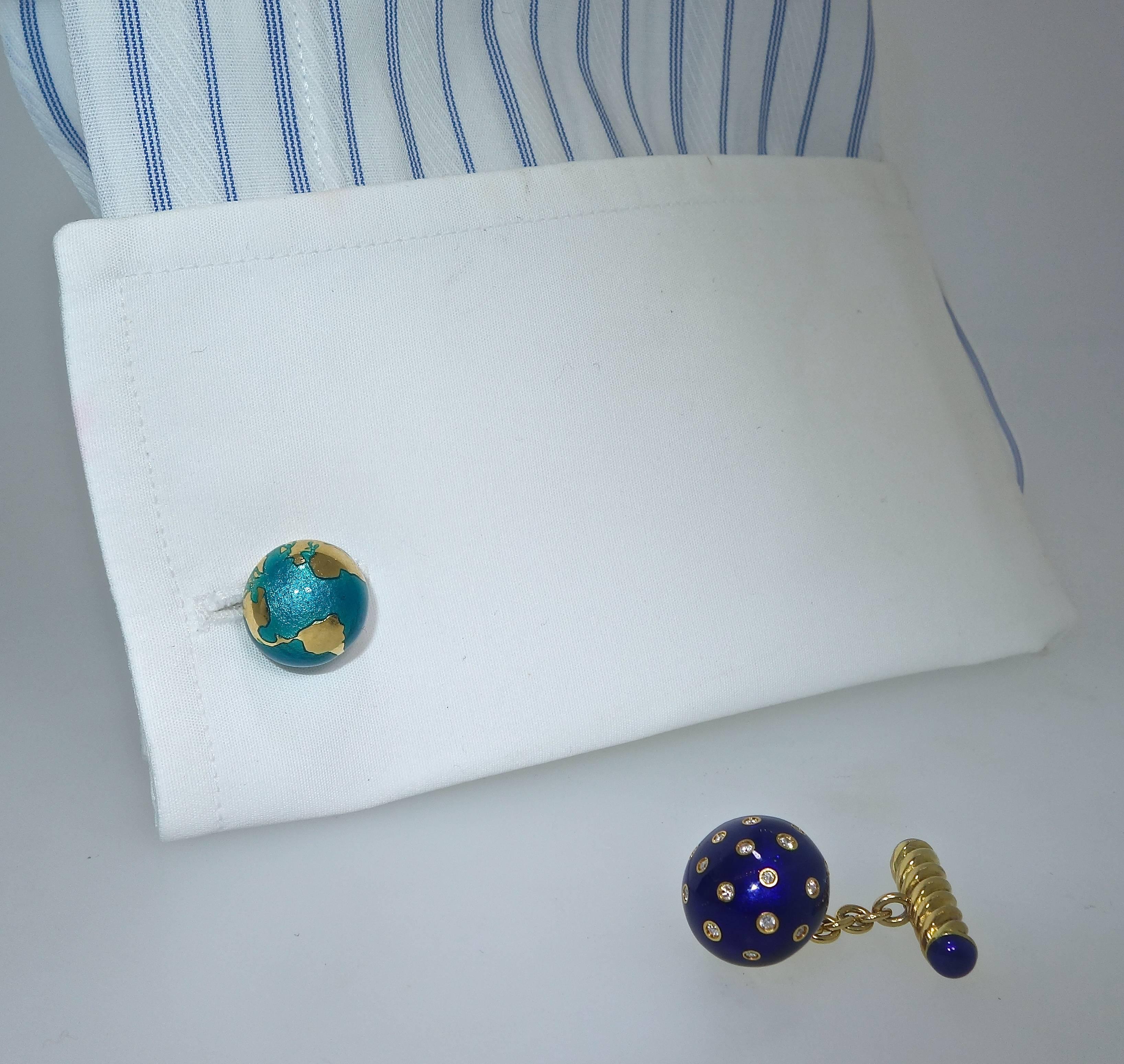 Contemporary Verdura Day and Night Cufflinks