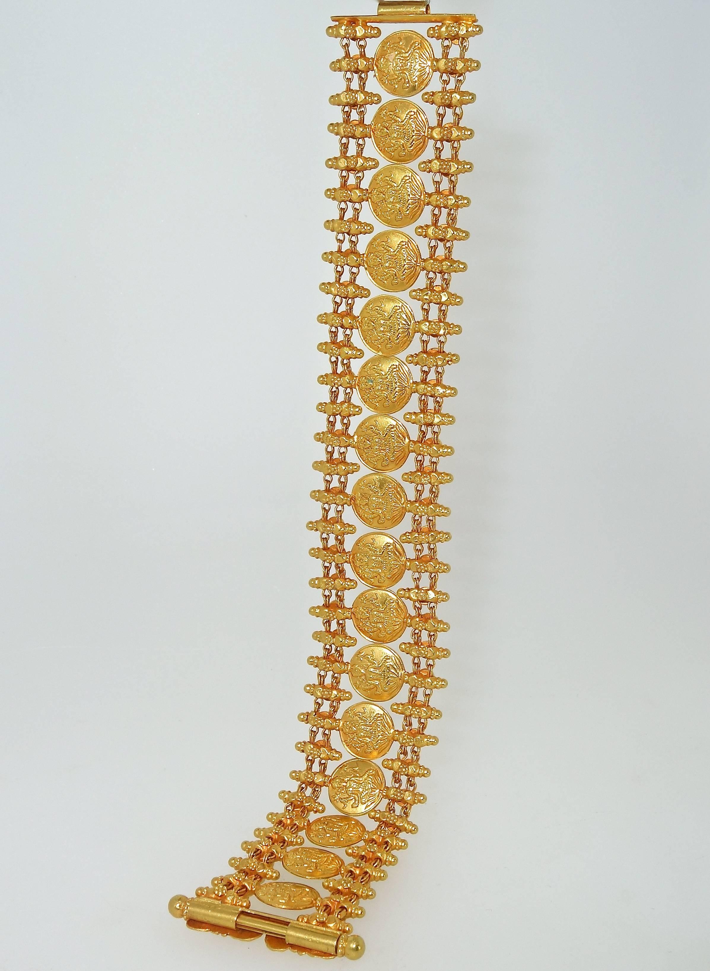 Women's or Men's Ruby Gold Bracelet