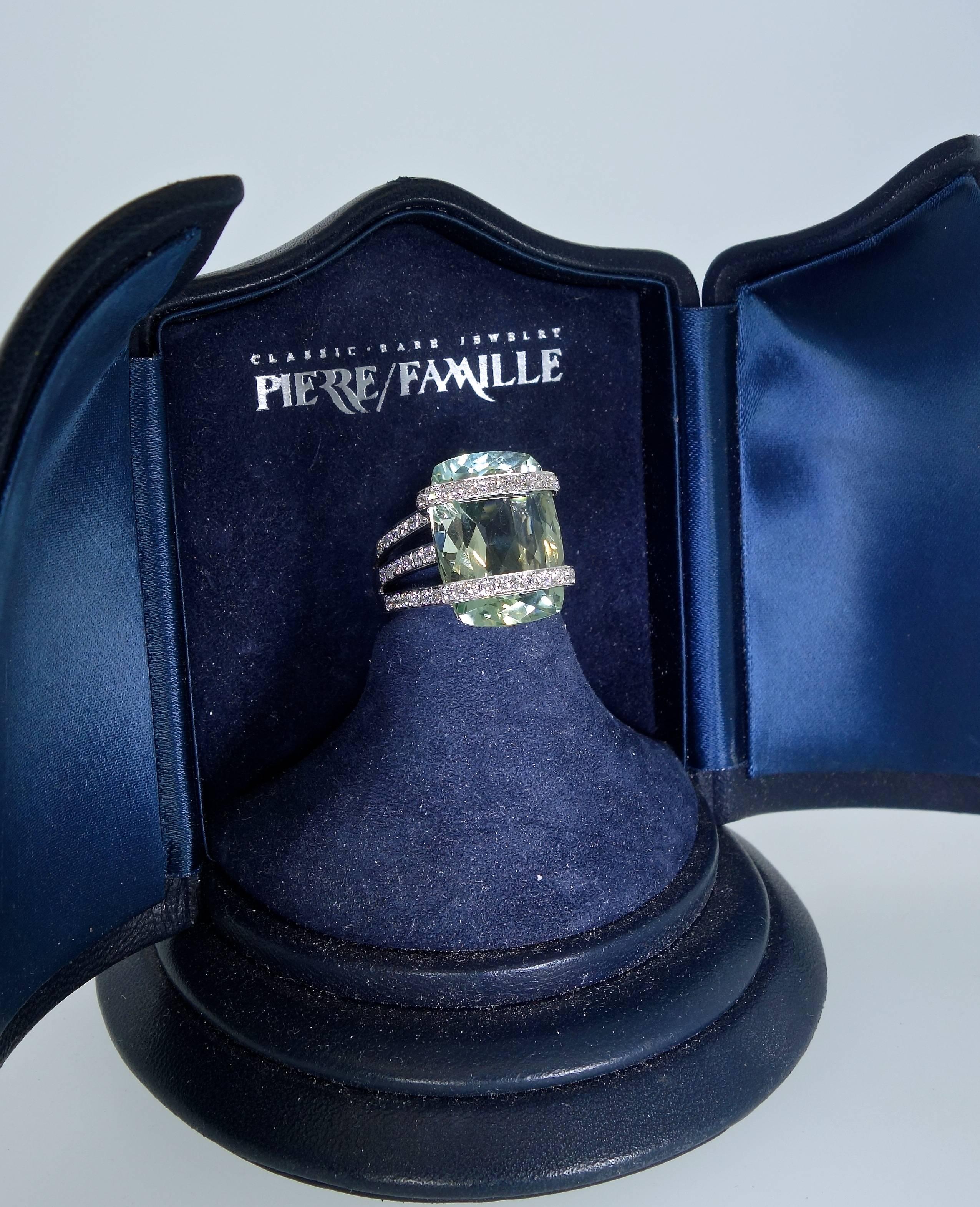 Women's Diamond Aquamarine Ring